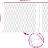 vidaXL Šesterokotna Ograja Siva 0.5x10 m Jeklo, Ograjni Stebri 7 kosov Sivi Ø32 mm 100 cm Galvanizirano Jeklo | Shoptok.si