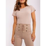 Och Bella Leggings-TW-LG-OB059.37X-dark beige | Shoptok.si