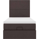 vidaXL Otomanski posteljni okvir z vzmetnico rjav 80x200 cm blago, (21611204) | Shoptok.si