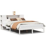 vidaXL Krevet s regalom z knjige bez madraca bijeli 140x190cm borovina Cijene