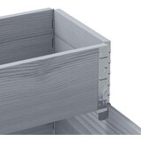 vidaXL Visoka greda 3-nadstropna siva 120x80 cm trdna borovina | Shoptok.si