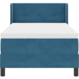  Okvir za krevet s madracem tamnoplave boje 100x200 cm baršun | shoptok.hr