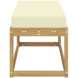  Vanjska stolica klupa s jastukom Bijela 115 x 43 x 45 cm | shoptok.hr