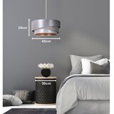  Duolla - Visilica na sajli KOBO 1xE27/15W/230V prečnik 45 cm srebrna/zlatna | Eponuda.com