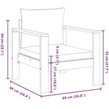  4-dijelni set vrtnih sofa s jastucima masivno bagremovo drvo | shoptok.hr