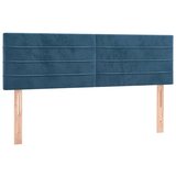  Posteljno vzglavje 2 kosa temno modro 72x5x78/88 cm žamet, (20933938) | Shoptok.si