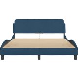 vidaXL Okvir za krevet s uzglavljem plavi 140 x 200 cm od tkanine | shoptok.hr