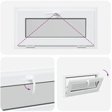  Unutarnja boja prozora u podrumu bijela RISOR 75 x 45 cm - Bijela 75 x 45 cm s trostrukim staklenjem | shoptok.hr