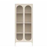 Støraa Kremno bela kovinska vitrina 80x186x40 cm Luna – | Shoptok.si