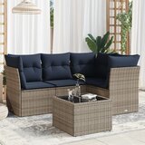 vidaXL 5-dijelni set vrtnih sofa od poliratana s jastucima sivi | shoptok.hr