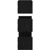  Set zidnih polica 3 pcs Crni hrast 40x16x14cm Konstruirano drvo | shoptok.hr