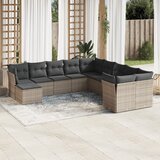  11-dijelni set vrtnih sofa od poliratana s jastucima sivi | shoptok.hr