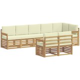  Set vanjskih sofa 8 pcs Bijela i krem 306 x 128,5 x 73 cm | Eponuda.com