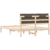  Krevetni okvir s tapiciranim uzglavljem Sivo-smeđa 135 x 190 cm | shoptok.hr