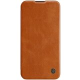 Nillkin Qin Leather Pro preklopna maska sa štitnikom za kameru za iPhone 13 - Brown | shoptok.hr