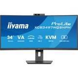 Iiyama ProLite XCB3497WQSNPH-B1 34" 21:9 ukrivljen zaslon VA UWQHD, 120Hz, 0.4ms USB-C (DP, PD 95W), KVM-Switch | Shoptok.si