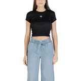Calvin Klein Jeans Majice s kratkimi rokavi CK RIB BABY TEE LV047C211G Črna | Shoptok.si