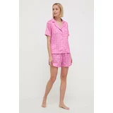 Guess Pižama ženska, roza barva, O4GX03 WFTE2