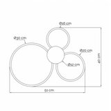 Vesta 564 luster 38W 3000K crna/mesing Cene