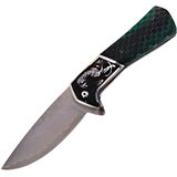 IZMAEL Damastni zložljiv nož za outdoor CO - 39986 DA3244 - Zelena | Shoptok.si