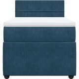 Box spring krevet s madracem plavi 90x190 cm baršunasti | shoptok.hr