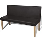  Klupa od umjetne kože 139,5 cm tamnosmeđa | Eponuda.com