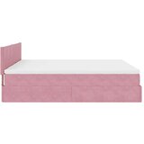 vidaXL Otomanski posteljni okvir z vzmetnicami roza 160x200cm žamet, (21610745) | Shoptok.si