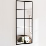 vidaXL Zidno ogledalo crno 100 x 40 cm metalno Cijene