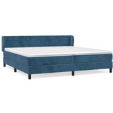  Box spring postelja z vzmetnico temno modra 200x200 cm žamet, (20894290) | Shoptok.si