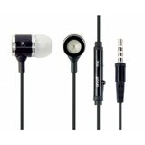 Gembird slušalice stereo metal earphones with microphone and volume control, 4-pin 3.5mm stereo, black-white Cene