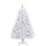 Umjetno božićno drvce s nogom Bijela 150 cm PVC i čelik | shoptok.hr