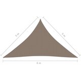 vidaXL Senčno jadro oksford blago trikotno 5x5x6 m taupe | Shoptok.si