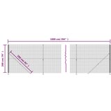  Ograda od žičane mreže s prirubnicom antracit 2x10 m | shoptok.hr