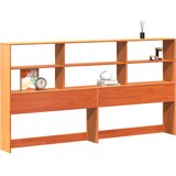 Maison Chic posteljno vzglavje - vzglavna omarica - nočna omarica s predelki voščeno rjavo 180 cm trdna borovina, (21709012) Cene