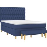  Krevet s oprugama i madracem plavi 140 x 190 cm od tkanine | shoptok.hr