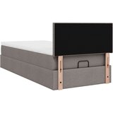 vidaXL Otomanska postelja z vzmetnico taupe 100x200 cm blago | Shoptok.si