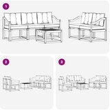  Set vanjskih sofa 6 kom. Prirodna i krem | shoptok.hr