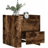  Noćni ormarić dimljena boja hrasta 45x50x50cm konstruirano drvo | shoptok.hr