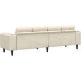  Tkaninska sofa s jastukom Krema 208 cm Baršunasta tkanina | shoptok.hr