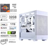 MEGA Računalnik MT S7X R7-5700X/RTX4060Ti/32GB/1TB-4.0/750W/Brez OS/bela RGB, (21218368) Cene