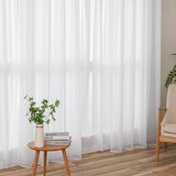 MIULEE 300 × 260 cm Transparentna voil zavesa z rinkami | Shoptok.si