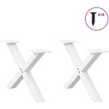  Noge za klubsko mizico v obliki črke X, 2 kosa, bele, 60 x (30-31) cm, jeklo, (22123762) | Shoptok.si