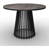 Bessagi Home Jedilna Miza Pela, Siva, Črna, Ø 110cm | Shoptok.si