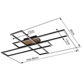 Globo 67208-40 - led plafonsko svetlo dakari LED/40W/230V 3000K 60x80 cm crna | Eponuda.com