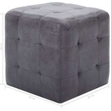 vidaXL noćni ormarići 2 kom sivi 30 x 30 x 30 cm umjetna brušena koža | shoptok.hr
