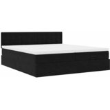  Otomanski okvir kreveta s madracima crni 200x200cm baršunasti | shoptok.hr