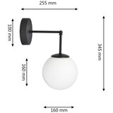  Zidna lampa MOON 1xE27/15W/230V crna | Eponuda.com