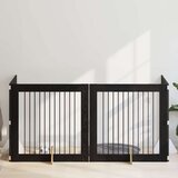  Vrata za pse z stojali 4 pcs Črni hrast 100 x 100 cm, (5000232670) | Shoptok.si