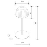  LED prigušiva spoljašnja punjiva stona lampa VIVIEN LED/3W/5V 2700K IP54 crna | Eponuda.com