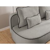 Ropez Crna/siva baršunasti sklopiva/s prostorom za odlaganje sofa 210 cm Saga – | shoptok.hr
